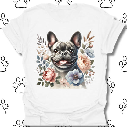 French Bulldog Floral Watercolor T-Shirt