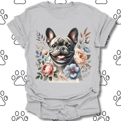 French Bulldog Floral Watercolor T-Shirt