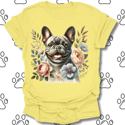 French Bulldog Floral Watercolor T-Shirt