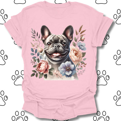 French Bulldog Floral Watercolor T-Shirt