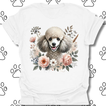 Poodle Floral Watercolor T-Shirt