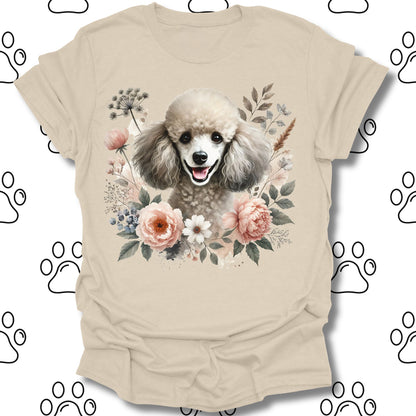 Poodle Floral Watercolor T-Shirt