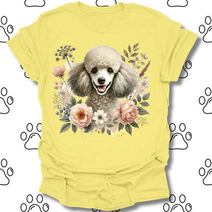 Poodle Floral Watercolor T-Shirt