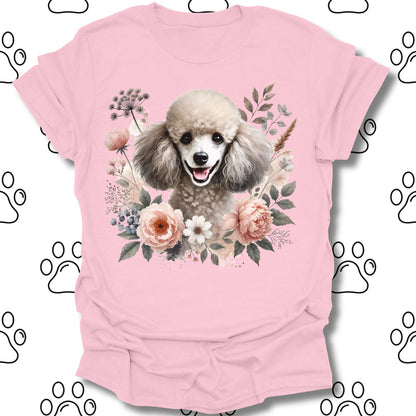 Poodle Floral Watercolor T-Shirt