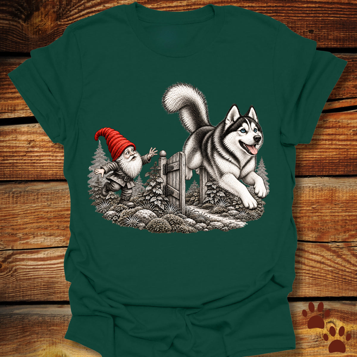 Garden Gnome Husky Escape T-Shirt