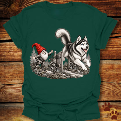 Garden Gnome Husky Escape T-Shirt