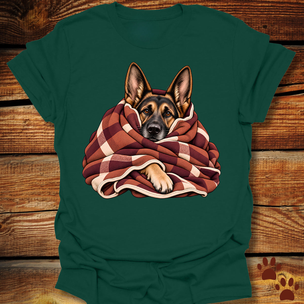 German Shepherd Blanket Burrito T-Shirt