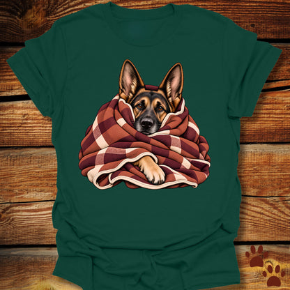 German Shepherd Blanket Burrito T-Shirt
