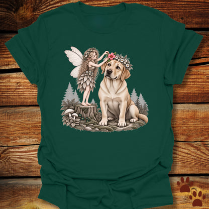 Yellow Lab Fairy Flower Crown T-Shirt