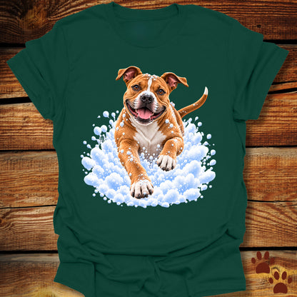 Pit Bull Snow Day T-Shirt - Front & Back Print
