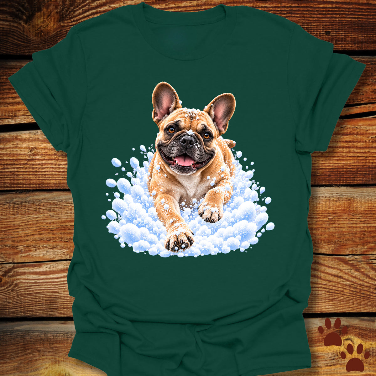 French Bulldog Snow Day T-Shirt - Front & Back Print