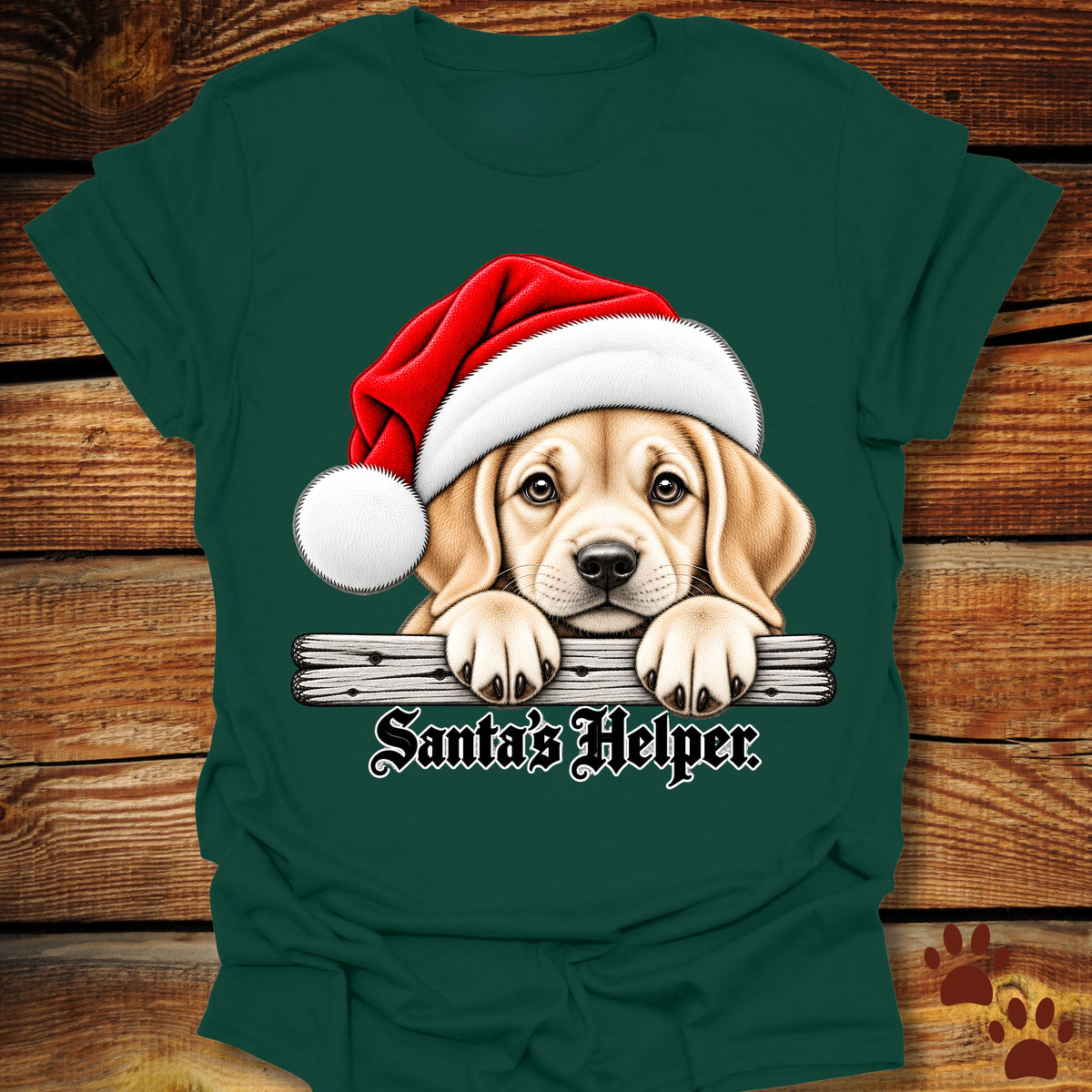 Santa’s Helper Yellow Labrador Retriever T-Shirt
