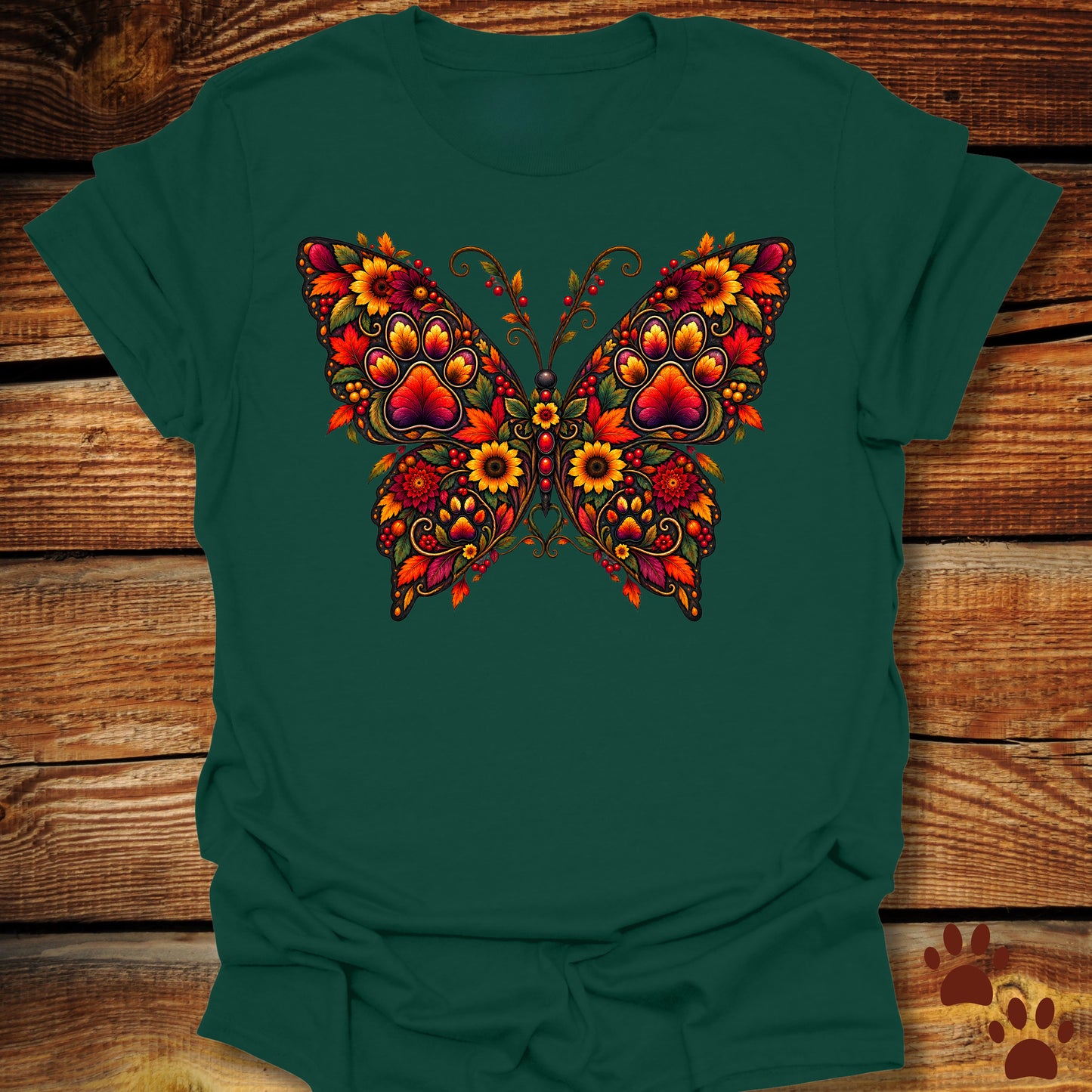 Autumn Paw Butterfly T-Shirt