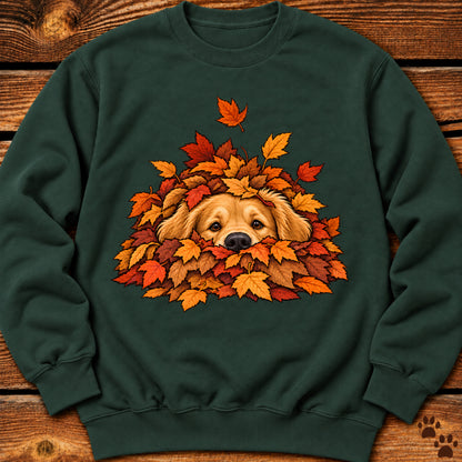Golden Retriever Leaf Pile Crewneck