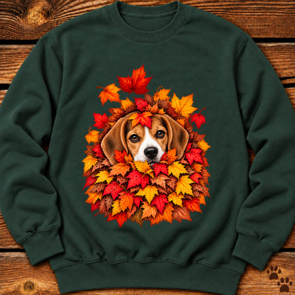 Beagle Leaf Pile Sweatshirt