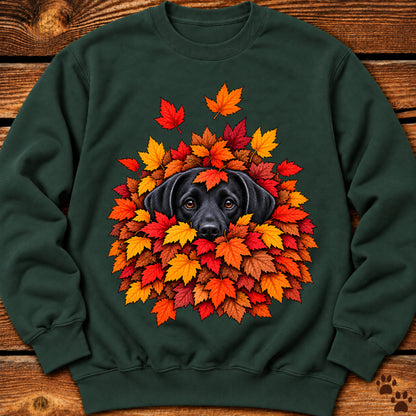 Labrador Retriever Leaf Pile Crewneck
