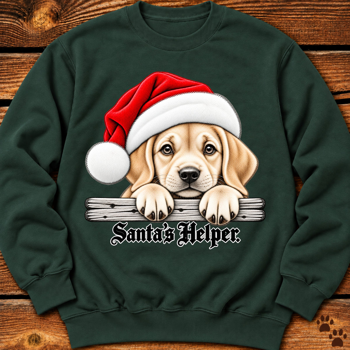 Santa’s Helper Yellow Labrador Sweatshirt