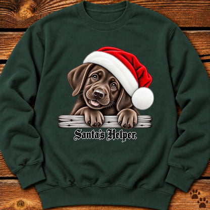 Santa’s Helper Chocolate Labrador Sweatshirt