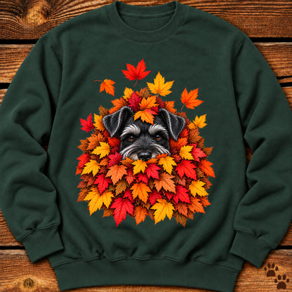 Schnauzer Leaf Pile Crewneck