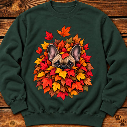 French (Frenchie) Bulldog Leaf Pile Crewneck