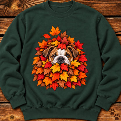 Bulldog Leaf Pile Crewneck