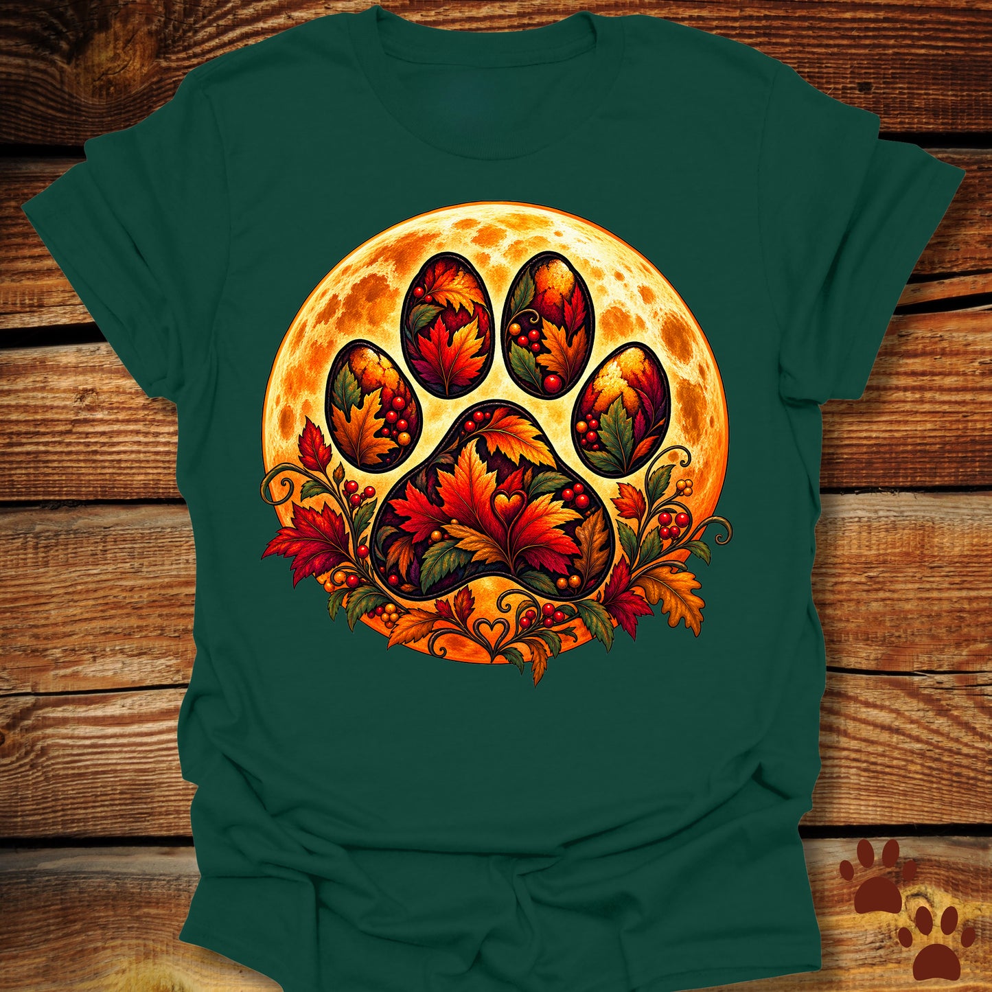 Autumn Paw Harvest Moon T-Shirt