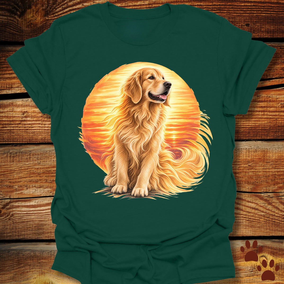 Golden Retriever Luminous Sunset T-Shirt