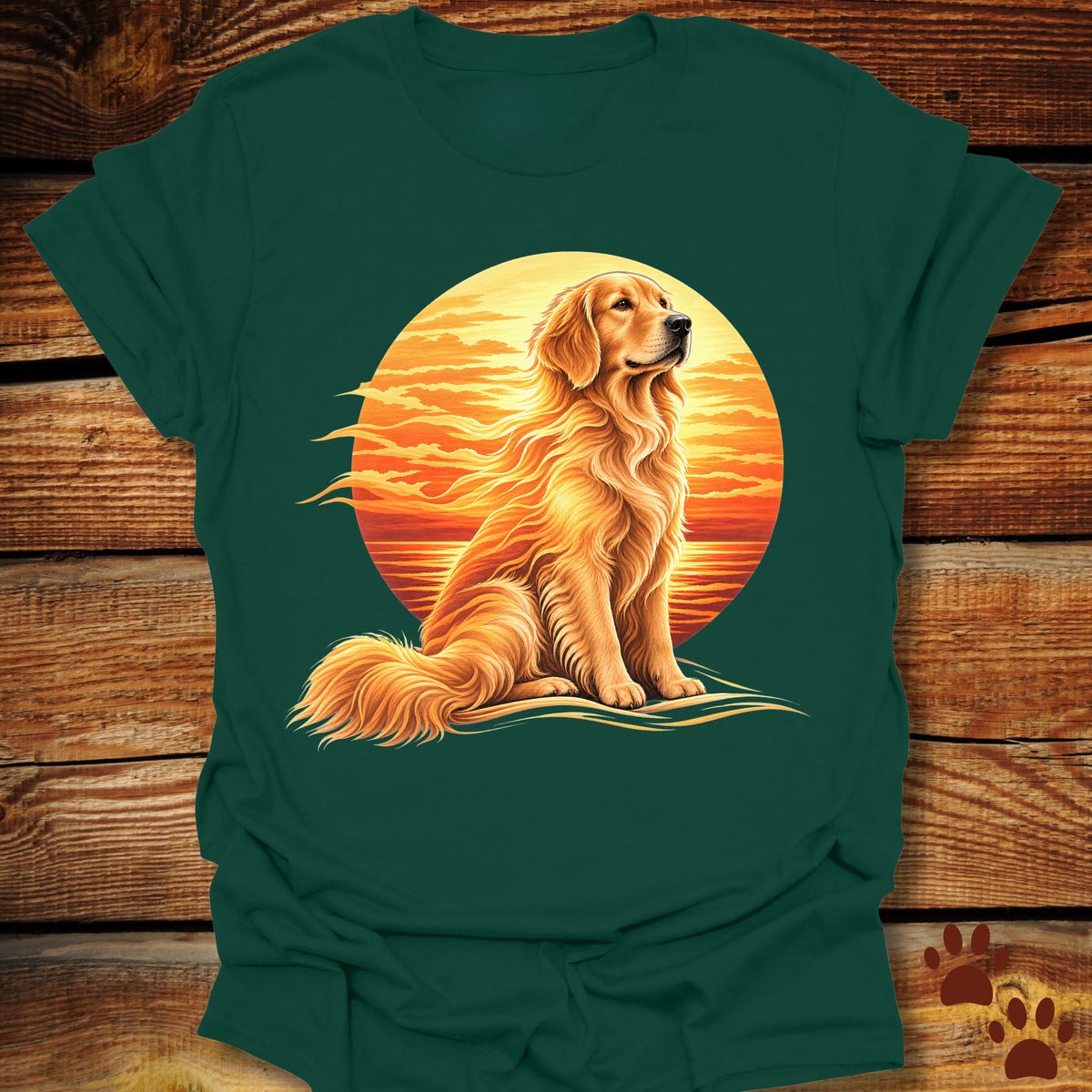 Golden Retriever Sunset T-Shirt