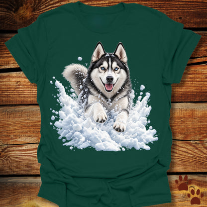 Husky Snow Frolic T-Shirt