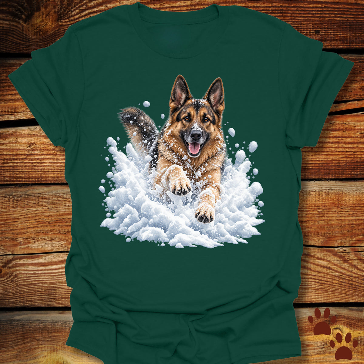German Shepherd Snow Frolic T-Shirt
