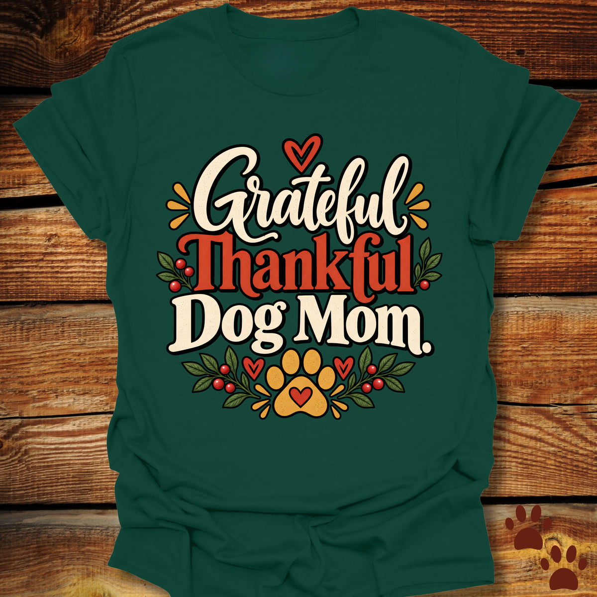 Grateful Thankful Dog Mom T-Shirt