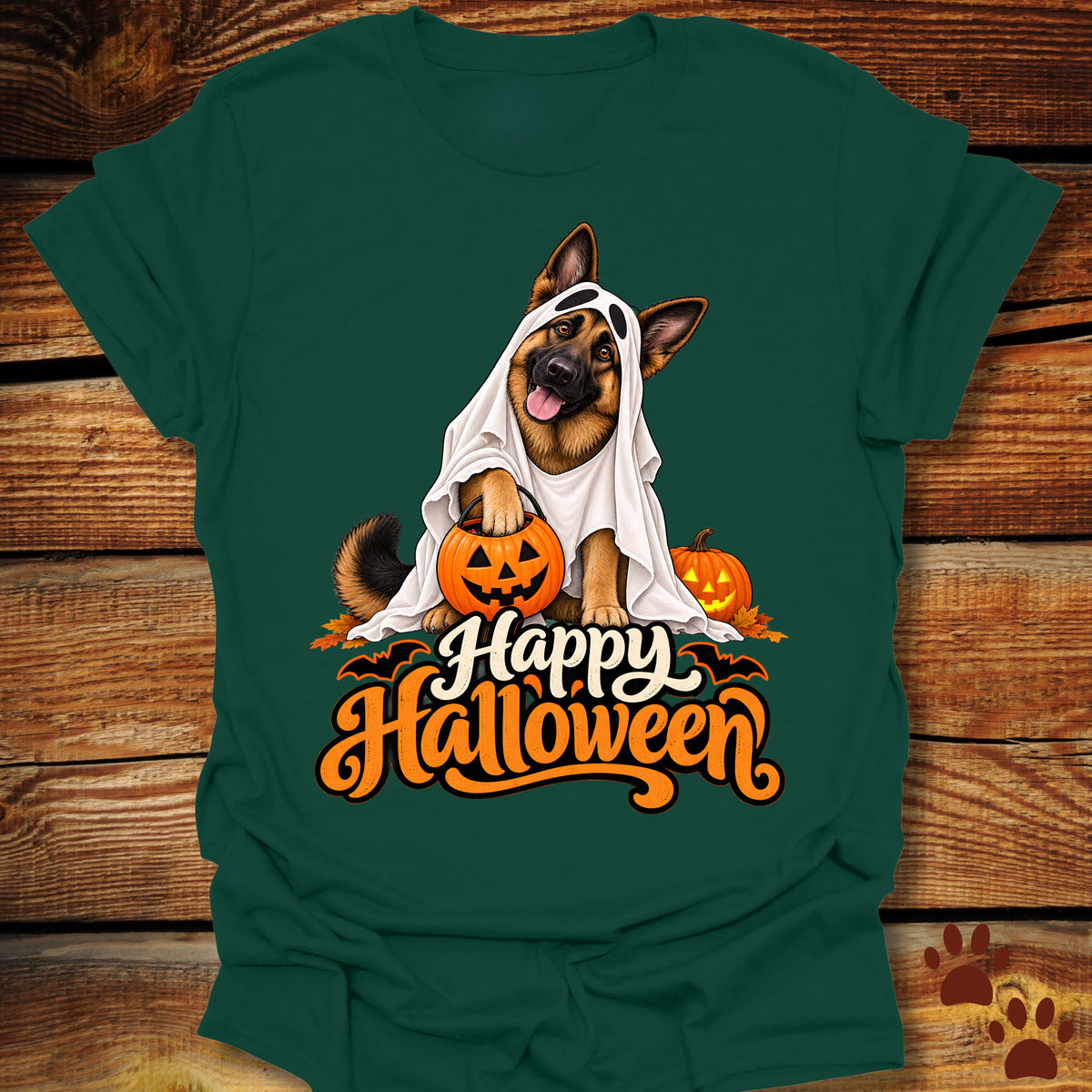"Happy Halloween" German Shepherd T-Shirt