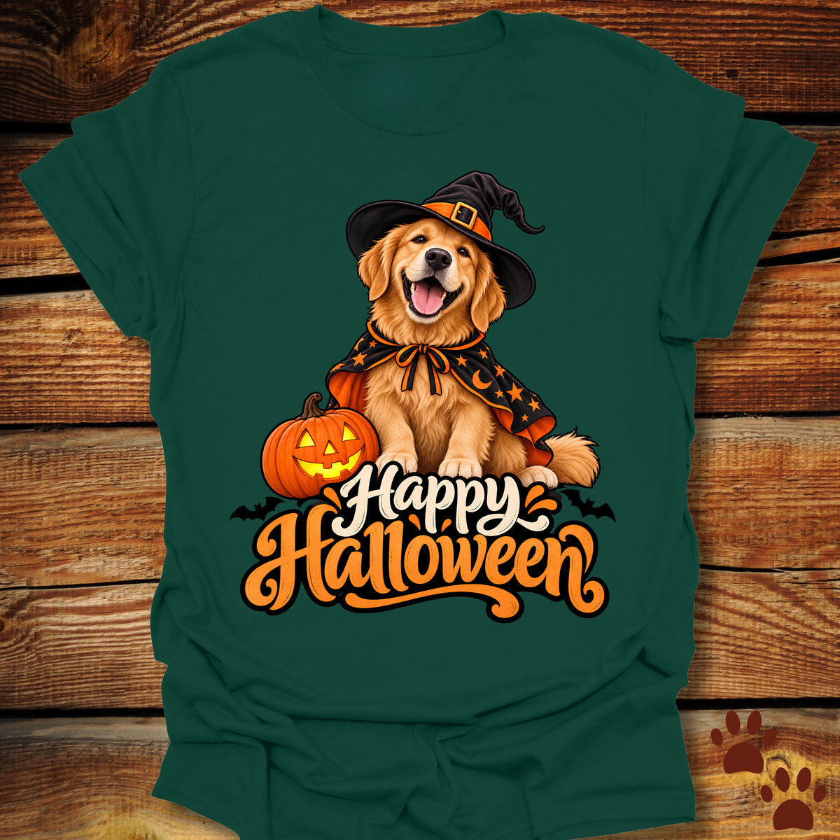 "Happy Halloween" Golden Retriever T-Shirt