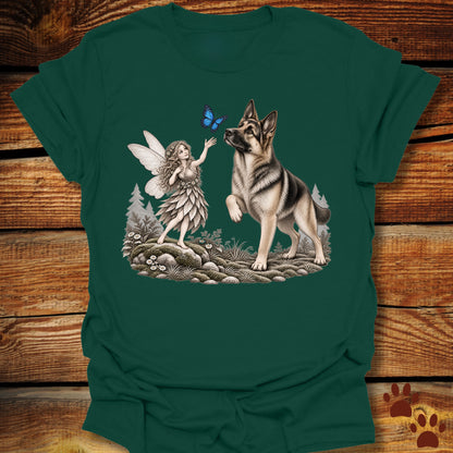 German Shepherd Whimsical Fairy T-Shirt