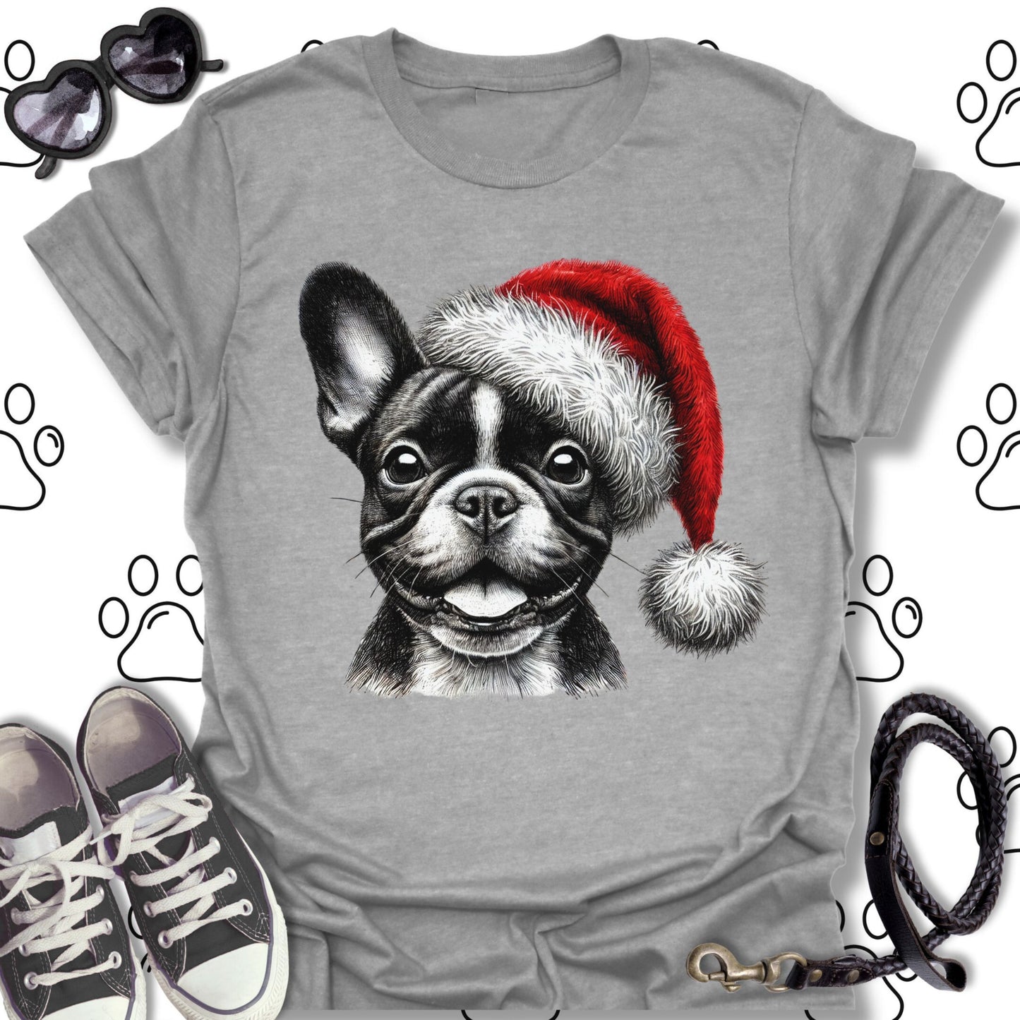 French Bulldog Santa Hat Shirt