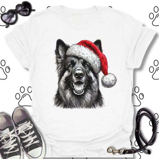 German Shepherd Festive Santa Hat Shirt