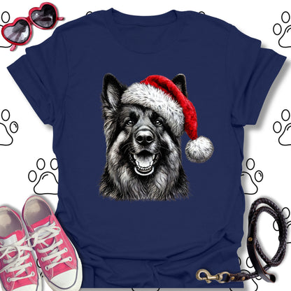 German Shepherd Festive Santa Hat Shirt