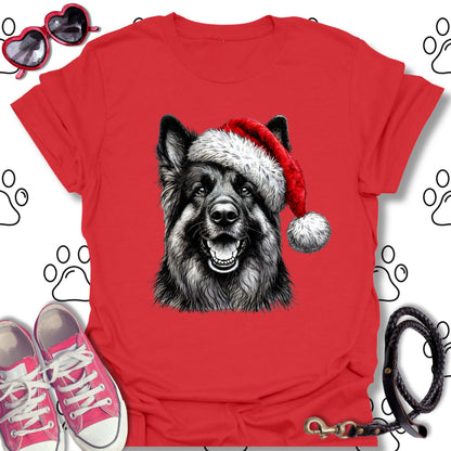 German Shepherd Festive Santa Hat Shirt
