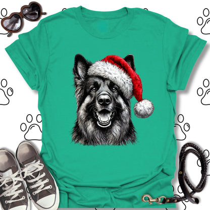 German Shepherd Festive Santa Hat Shirt