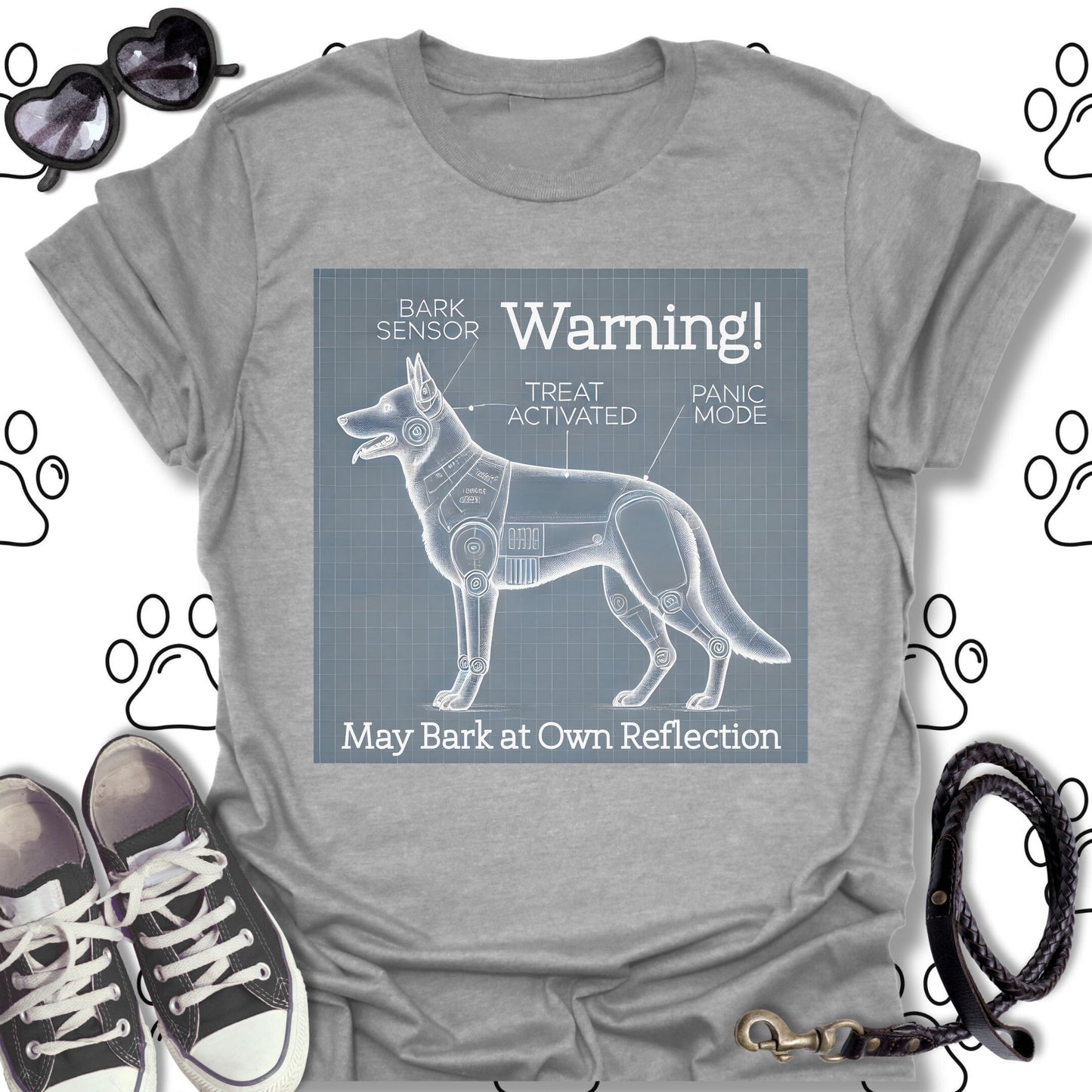 Funny Dog Blueprint Security Shirt