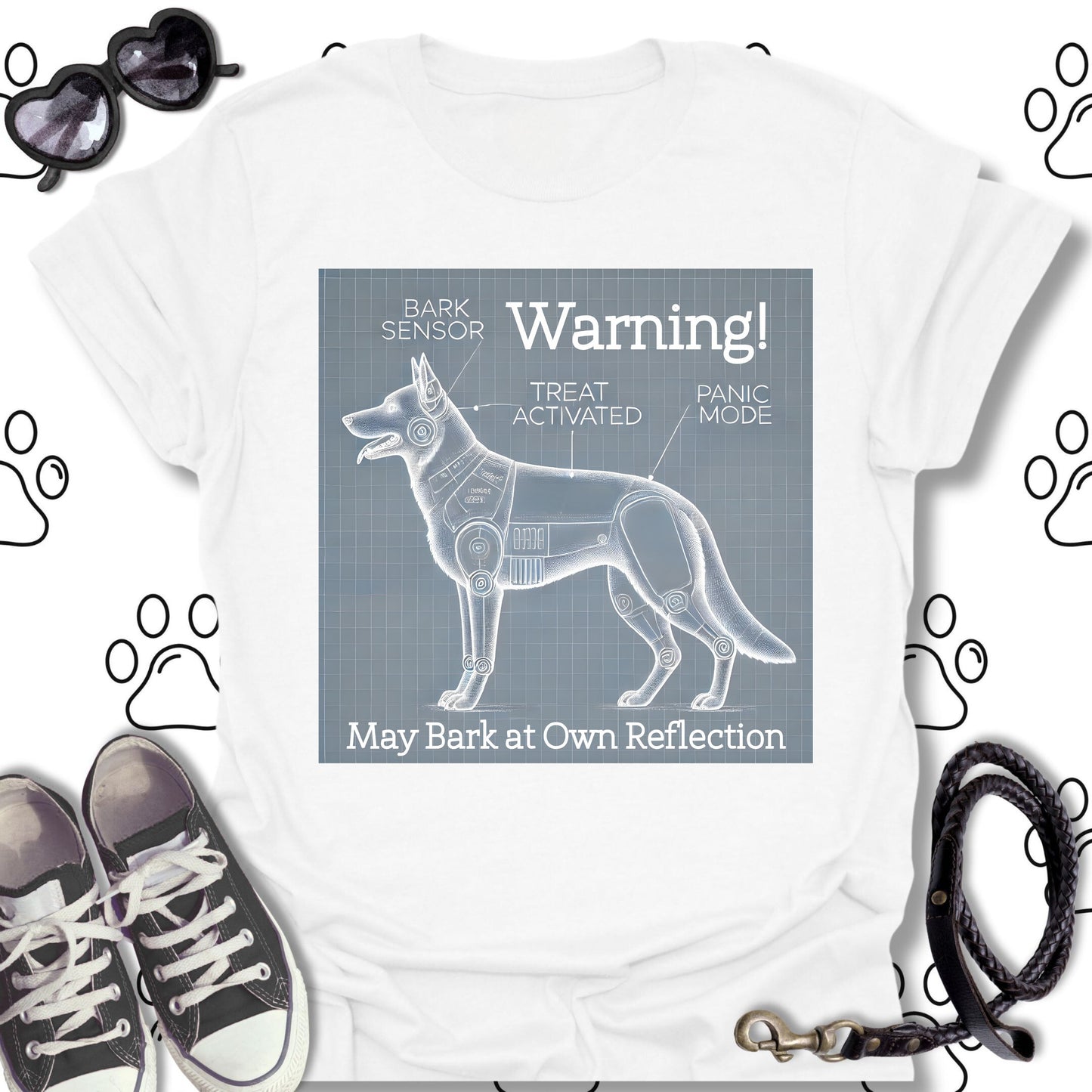 Funny Dog Blueprint Security Shirt