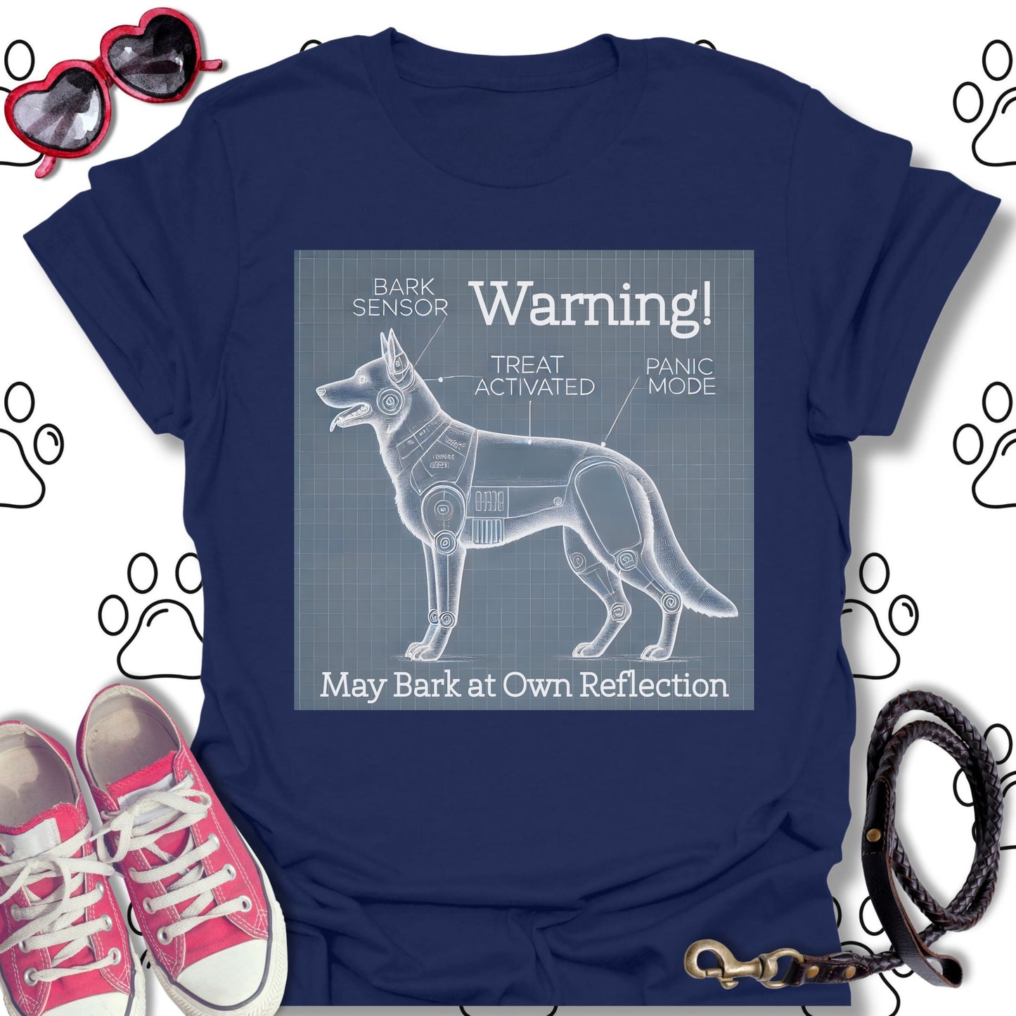 Funny Dog Blueprint Security Shirt