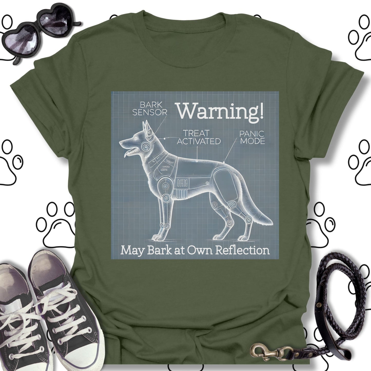 Funny Dog Blueprint Security Shirt
