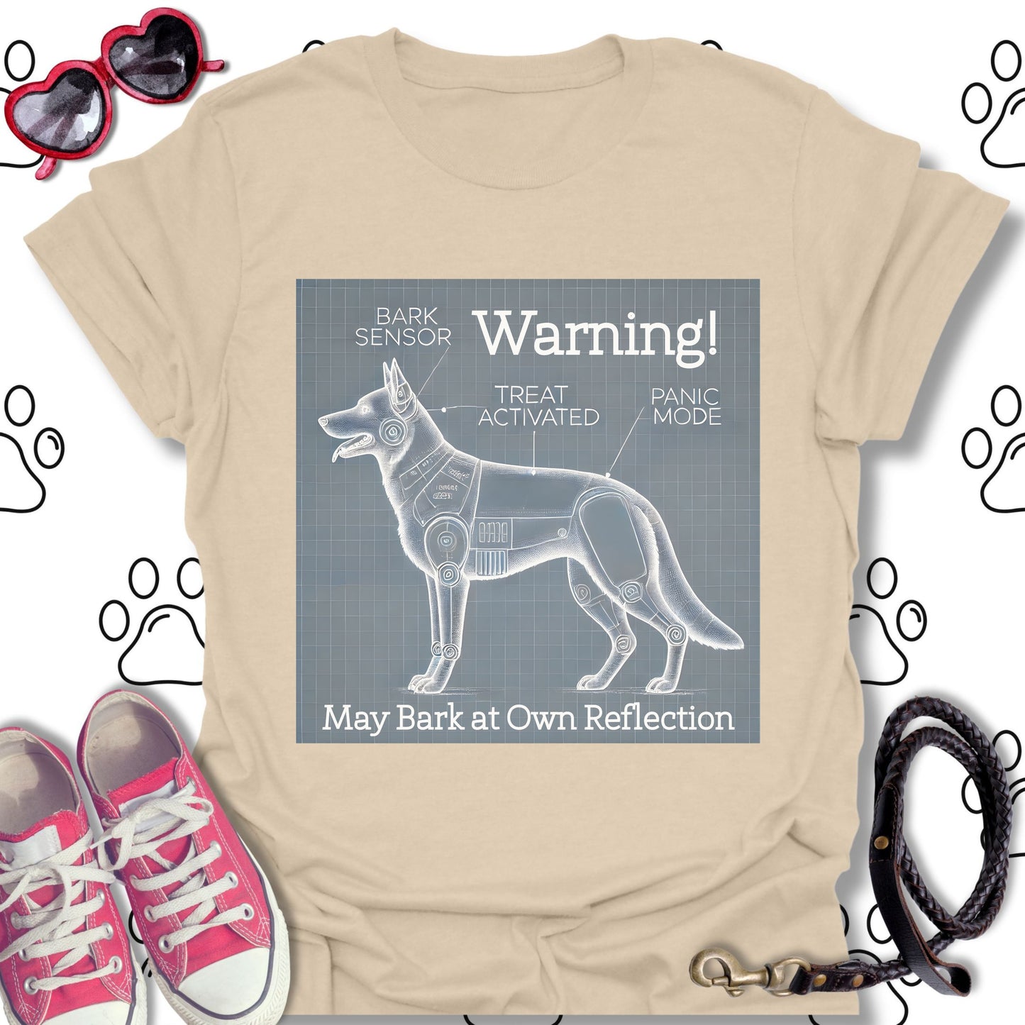 Funny Dog Blueprint Security Shirt