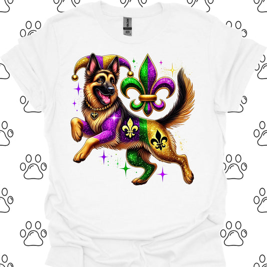German Shepherd Mardi Gras T-Shirt