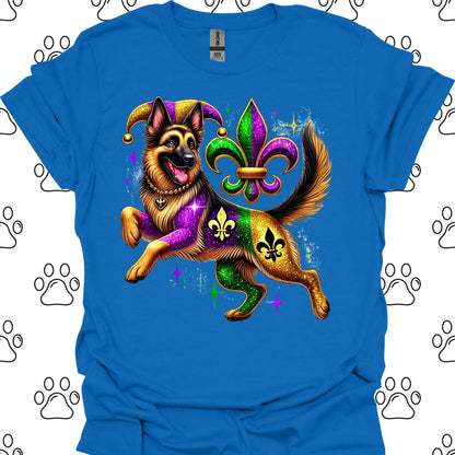 German Shepherd Mardi Gras T-Shirt