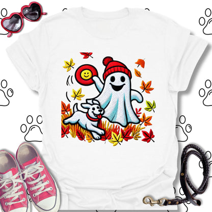 Ghost and Dog Fall Frisbee