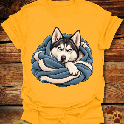 Husky Blanket Burrito T-Shirt