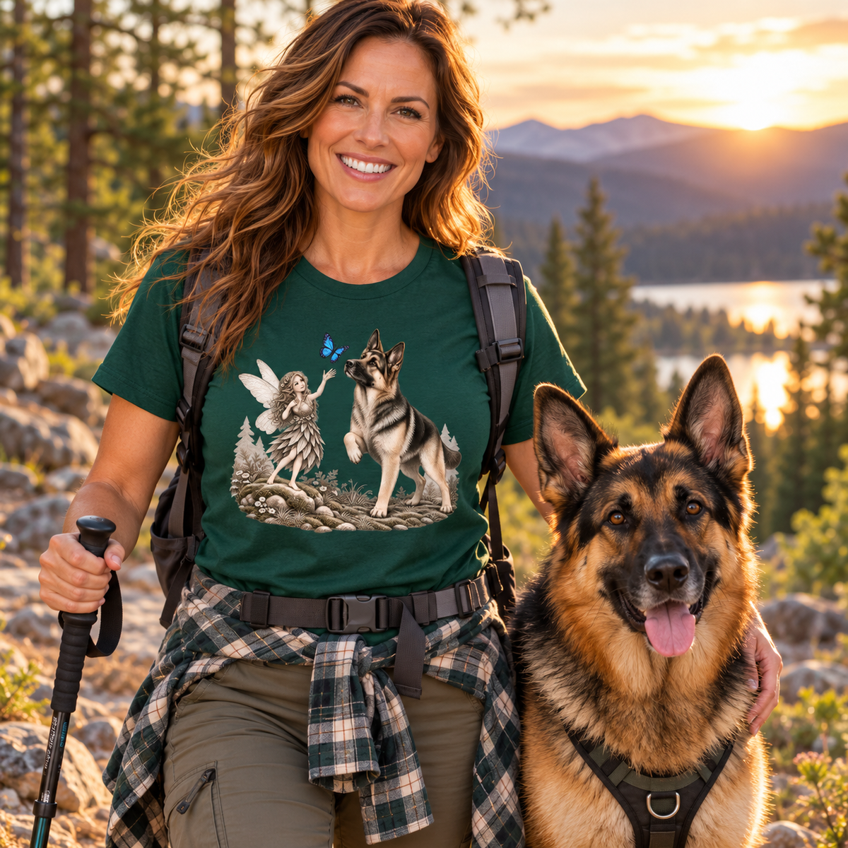 German Shepherd Whimsical Fairy T-Shirt