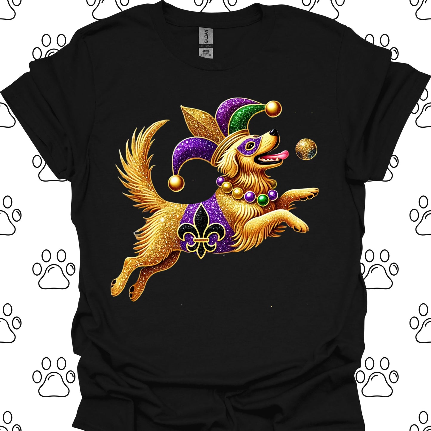 Golden Retriever Mardi Gras T-Shirt